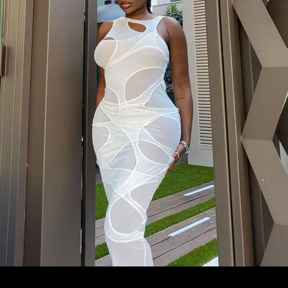 White Cutout Dress